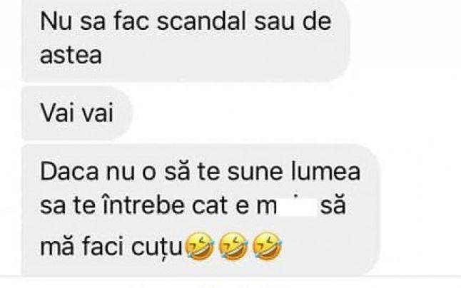 Despărțire cu amenințări pentru o fată de 17 ani. „Dacă nu o să te sune lumea să te întrebe cât e m..a să mă faci cuțu”