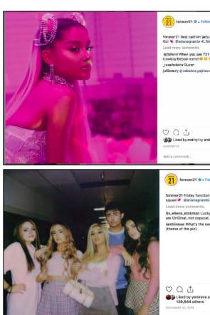 Ariana Grande a dat în judecată un brand cunoscut de haine pe motiv că acesta s-a folosit de look-ul ei pentru o campanie publicitară