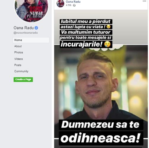 Iubitul artistei Oana Radu a murit, după ce a fost incendiat de un vecin! Mesajul sfâșietor al cântăreței: „Vă rog...”