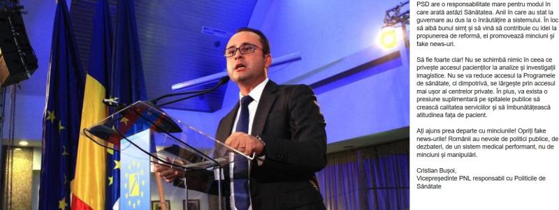 Privatizarea seviciilor medicale: "Fake news!" Vicepreședintele PNL dă explicații despre ceea ce se va întâmpla. "Nu este un proces de privatizare”