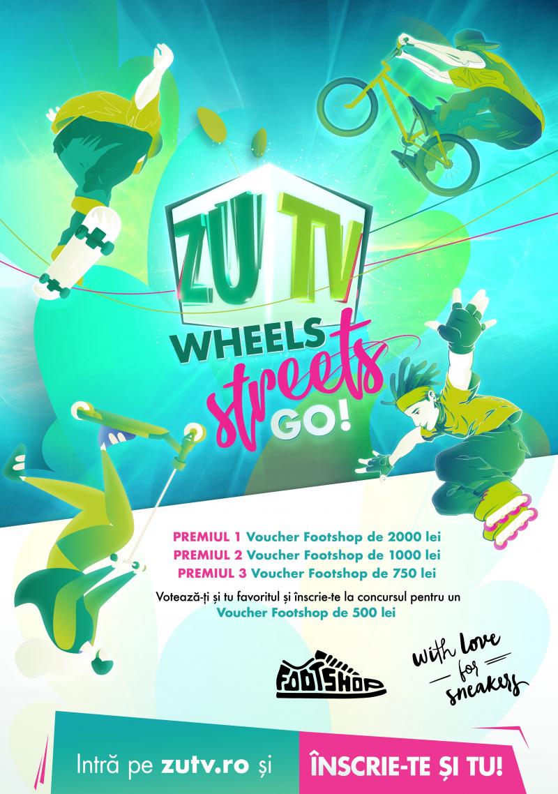 Câștigă premii de senzație! ZU TV a lansat campania „Wheels! Streets! Go!”