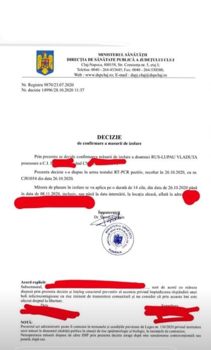 Vlăduța Lupău are coronavirus