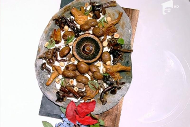 Tartă cu ciuperci și alune de pădure. Rețeta lui Vlăduț