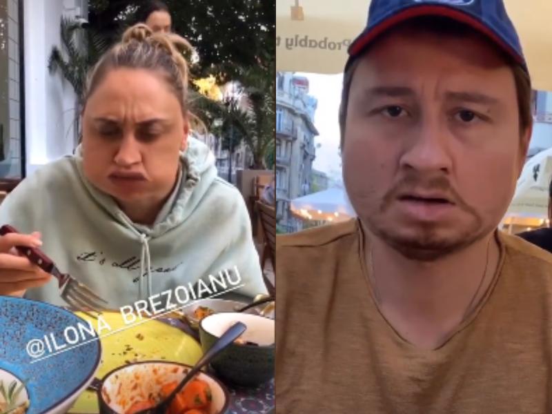 Colaj cu actorii Dan Rădulescu și Ilona Brezoianu, în timp ce au filtre de îngrășare a feței