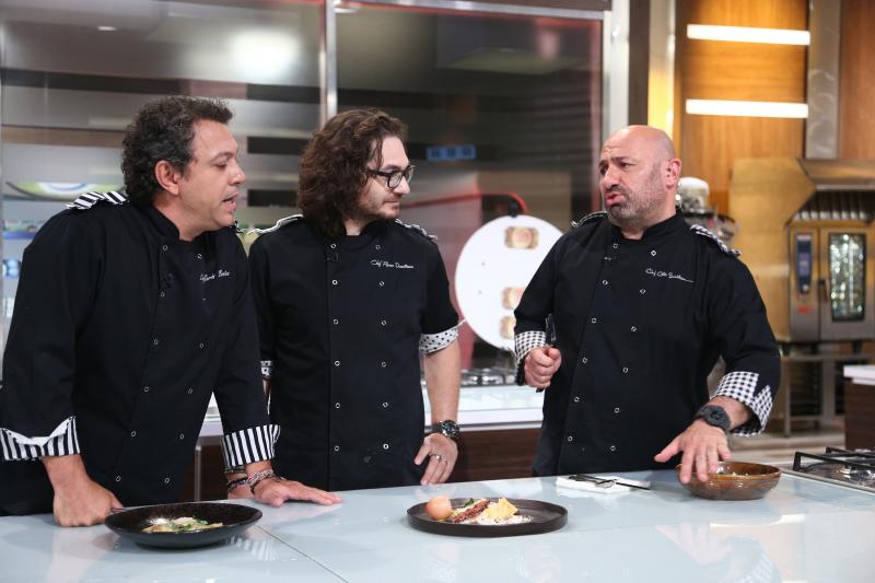 Sorin Bontea, Florin Dumitrescu și Cătălin Scărlătescu în sezonul 8 „Chefi la cuțite”