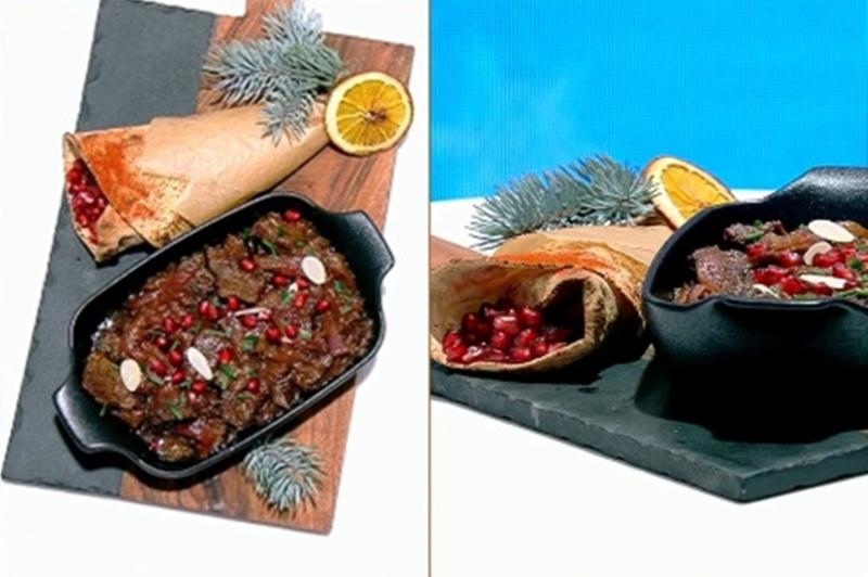 Rețetă de antricot de vițel cu ceapă și sos de rodie, gătită de Vlăduț la Neatza cu Răzvan și Dani