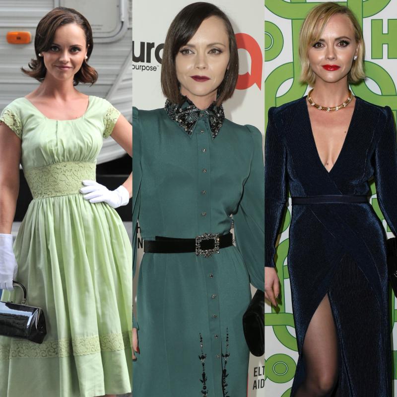 Colaj cu Christina Ricci. Actrița a fost șatenă, brunetă și blondă