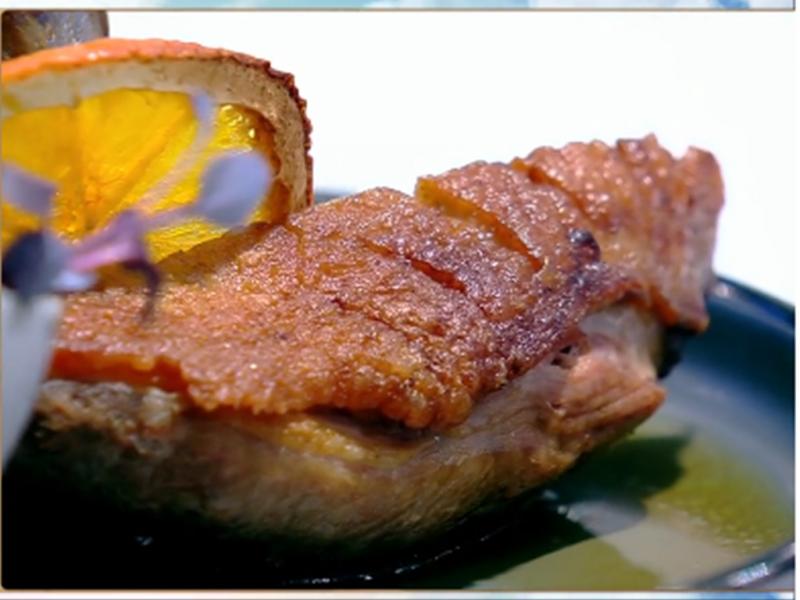 Piept de rață cu sos de portocale