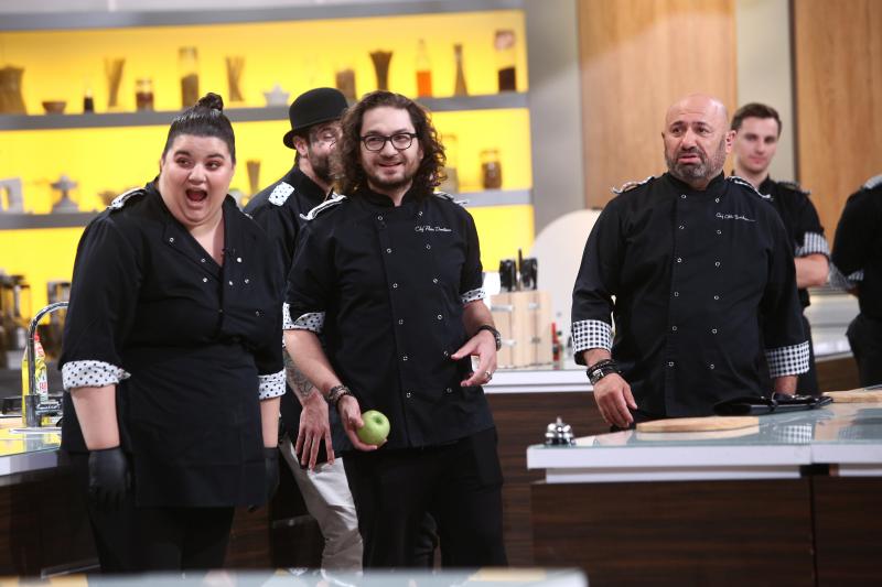 Florin Dumitrescu și Cătălin Scărlătescu în ediția 41 din sezonul 8 „Chefi la cuțite”