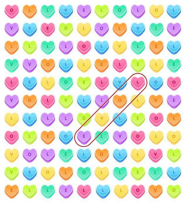 Testul iubirii de Valentine's Day. Tu vezi cuvântul „love”?