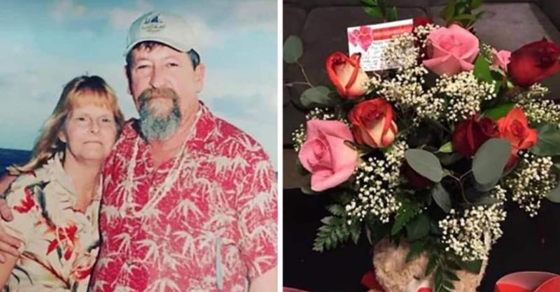 O femeie primește flori de la soțul său, deși acesta a murit de 8 ani! Motivul e înduioșător