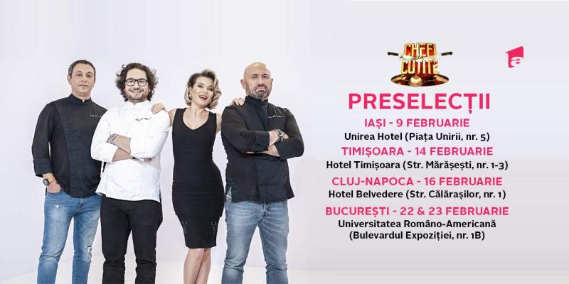 Casting Chefi la cuțite, sezonul 8! Când și unde au loc preselecțiile pentru emisiune