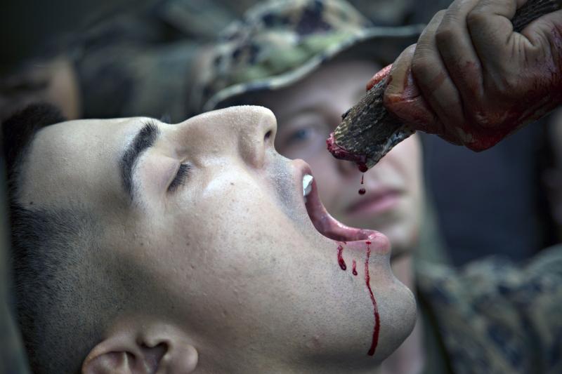 În plină epidemie de coronavirus, trupele americane și thailandeze rup capetele șerpilor și le beau sângele într-un ritual dezgustător