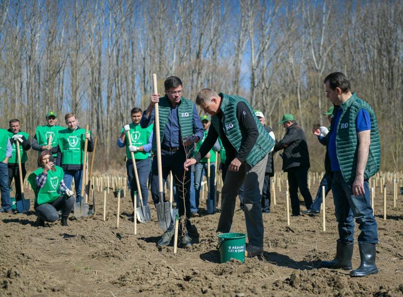 La o zi după ce activista Greta Thunberg a cerut românilor să se unească pentru a salva pădurile, Klaus Iohannis și Ludovic Orban au plantat copaci