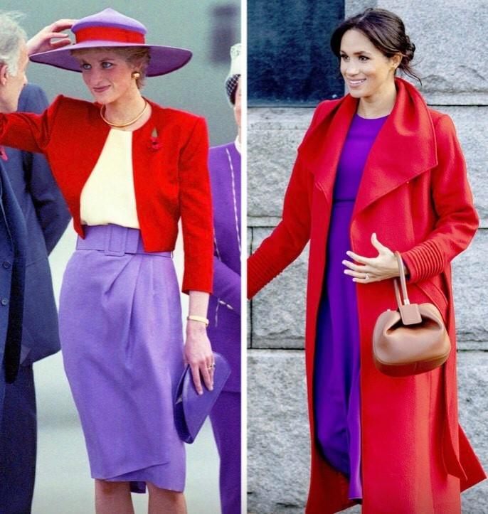 Modă în stil regal! Situații când Kate Middleton și Meghan Markle s-au inspirat din ținutele Prințesei Diana