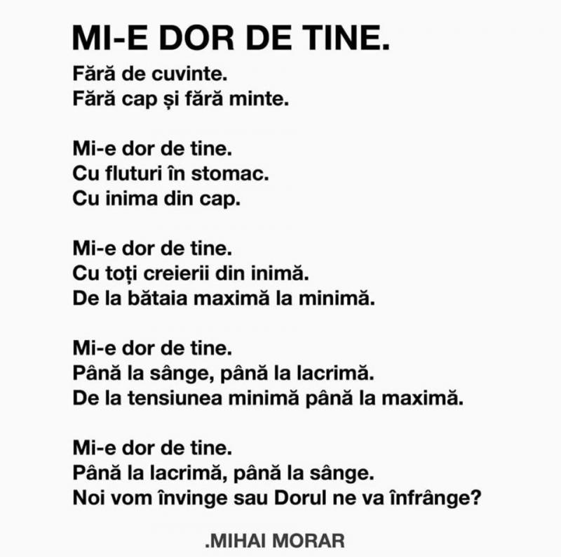 Mihai Morar, poezie extrem de emoționantă, de "Ziua Dorului" De cine îi este dor vedetei! Versurile spun tot!