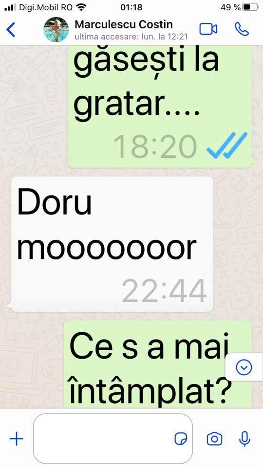 „Moooor!”. Ultimul mesaj al lui Costin Mărculescu, sfâșietor! Ce i-a scris unui prieten, înainte de a muri. FOTO