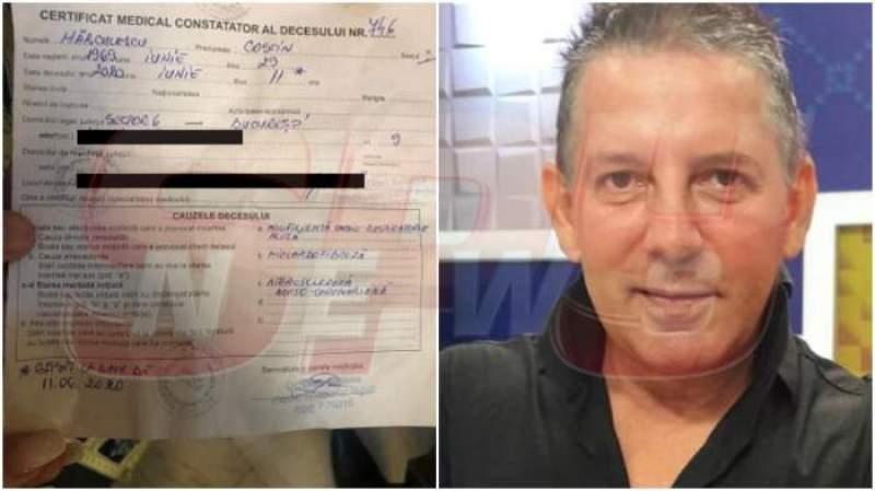 "Lua pastile pentru atacurile de panică, uneori cu alcool! " Certificatul de deces al lui Costin Mărculescu a ajuns în presă. Motivul oficial al morții