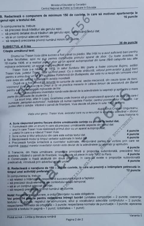 Subiecte Evaluare Națională 2020. Ce a picat la Limba Română: Genul epic și cerințe pe un text la prima vedere, subiecte cu grad mediu de dificultate