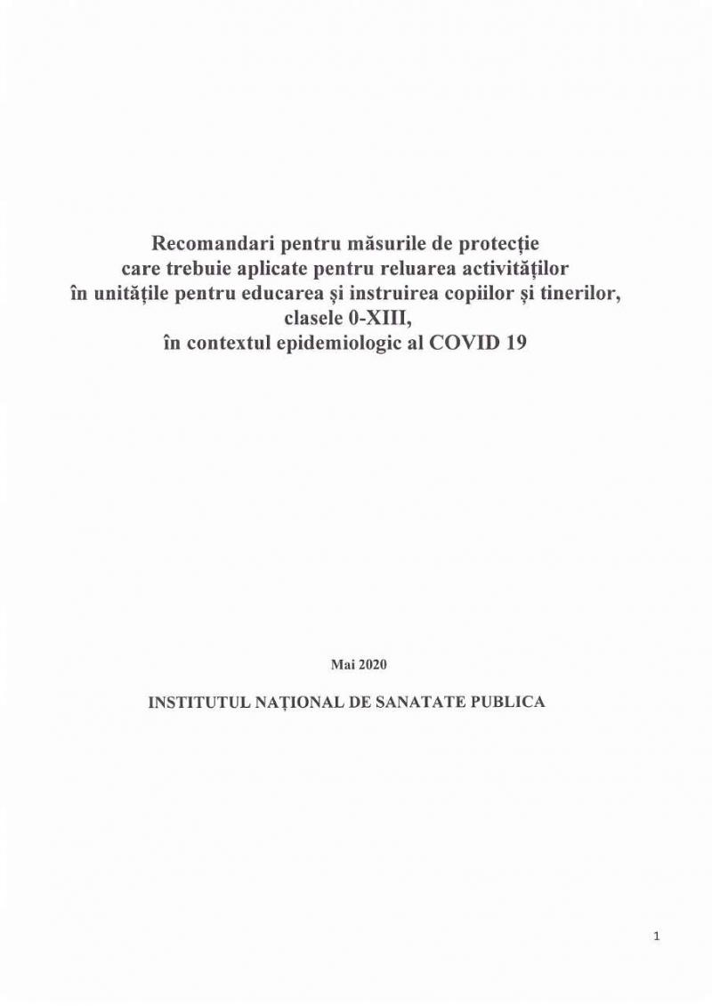 Se schimbă școala! Clase de 10-15 elevi, patru ore pe zi. Un curs va ține 30 de minute. Restul copiilor, online!
