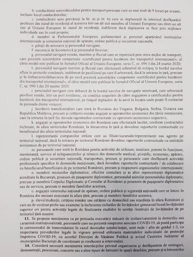 DOCUMENT: A doua stare de alertă începe de miercuri, 17 iunie! Care sunt noile restricții și ce va fi permis