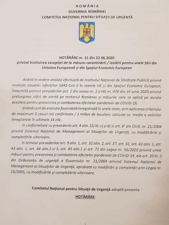 Document oficial. Românii care se întorc din Italia și alte patru țări nu vor mai sta în izolare. De când se aplică măsura