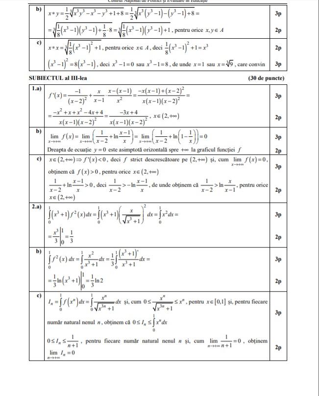 Barem Bacalaureat 2020 Matematică. Rezolvările au fost publicate! Cum se rezolvă subiectele, pentru nota 10!