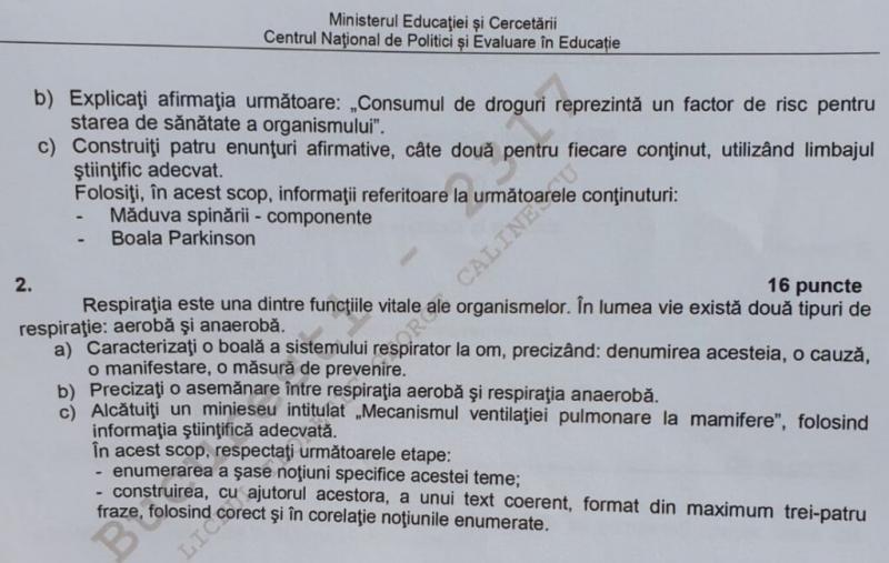 Subiecte Bacalaureat 2020. Proba la alegere. Ce le-a picat elevilor la Biologie și Fizică
