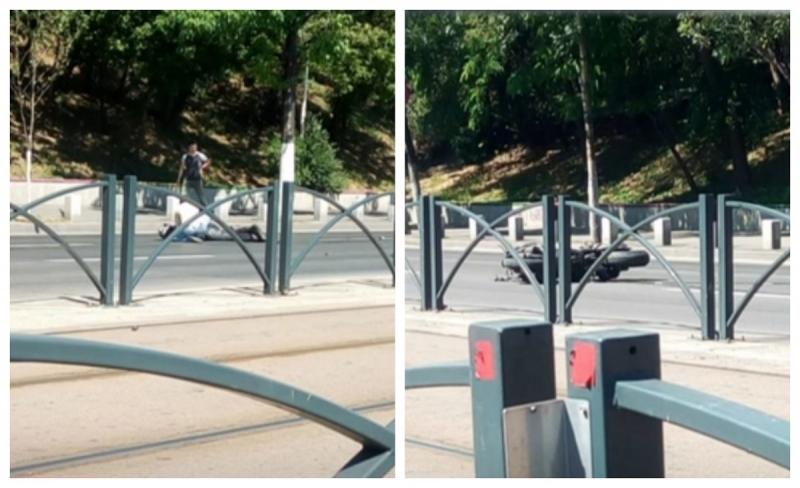 Un copil de 10 ani a murit, după ce a fost lovit de o motocicletă, în Bucureşti! Atenție, imagini greu de privit! Foto