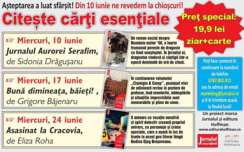 Așteptarea a luat sfârșit! Din 10 iunie, Jurnalul cărților esenţiale revine la chioșcuri!