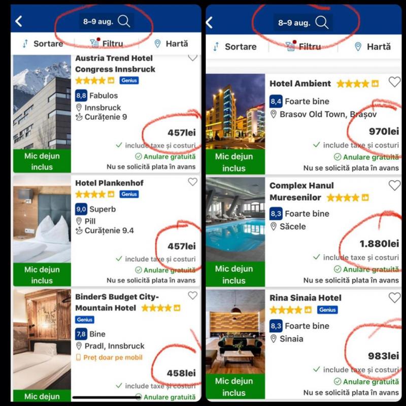 De asta pleacă românii în străinătate! Turismul românesc arde buzunarele. În aceeași zi prețurile cresc cu 1.000 de lei mai mult