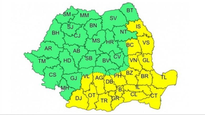 Alertă meteo! Cod galben de caniculă, în România! Care sunt cele 20 de județe afectate. Unde urmează nopți tropicale