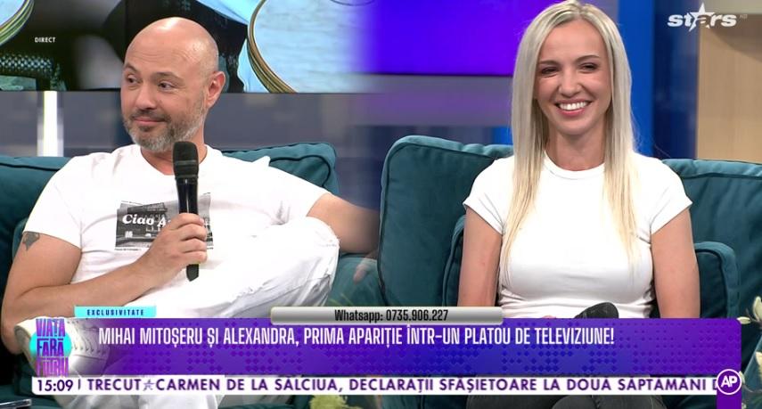 Exclusivitate la &bdquo;Via&#355;a f&#259;r&#259; filtru&rdquo;-Mihai Mito&#351;eru, pentru prima dat&#259; la TV al&#259;turi de noua iubit&#259;, &bdquo;Ne-am cunoscut la nunta ei&rdquo;