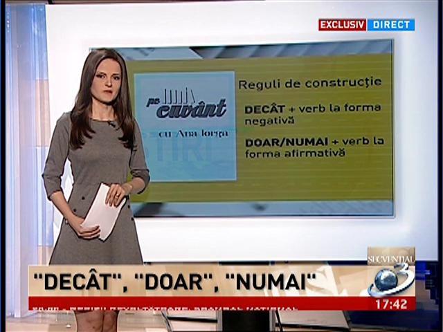Pe Cuvant Decat Doar Numai
