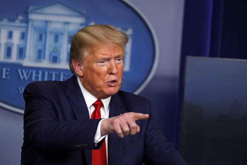 Donald Trump într-o conferință de presă la Casa Albă