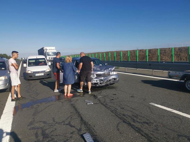 Imagini de la coliziunea de pe Autostrada Soarelui