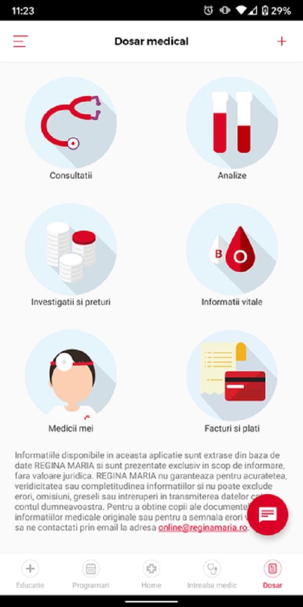 Aplicaţia lansată de Regina Maria