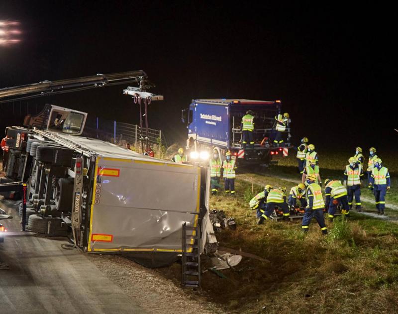 TIR răsturnat Germania