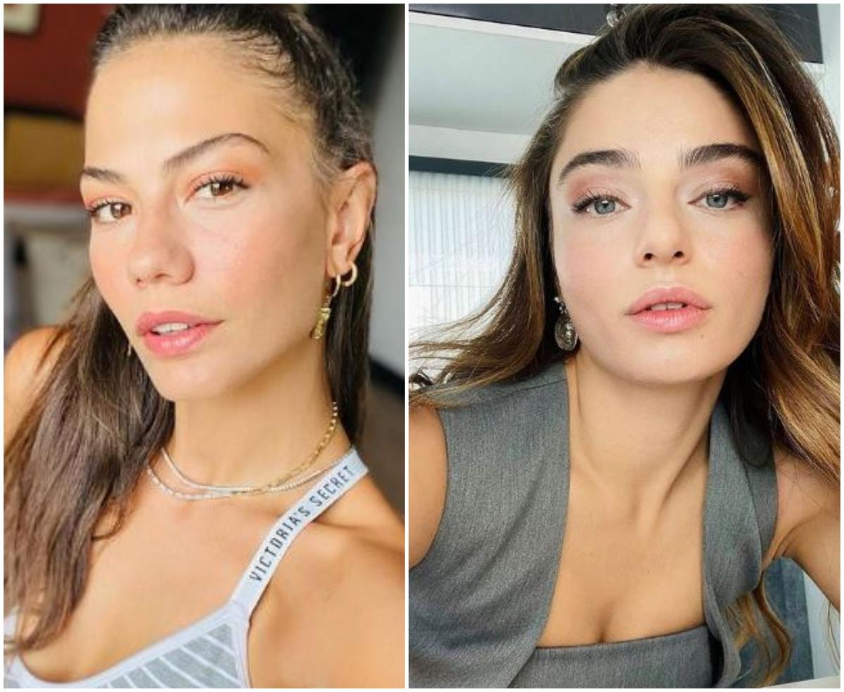 Demet Ozdemir poartă bustieră, iar Ayca Aysin Turan poartă o bluză fără mâneci