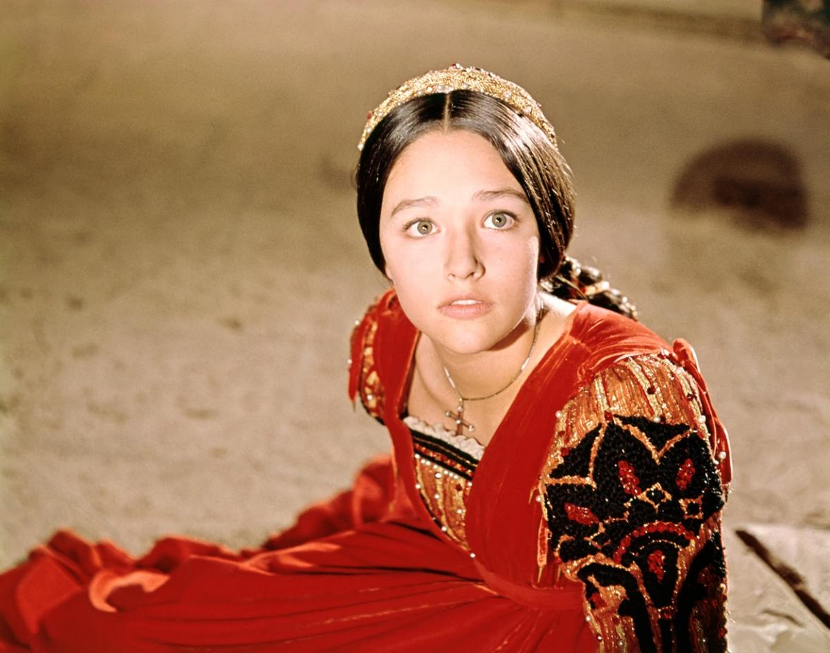 Actrița Olivia Hussey la 17 ani în filmul „Romeo și Julieta”