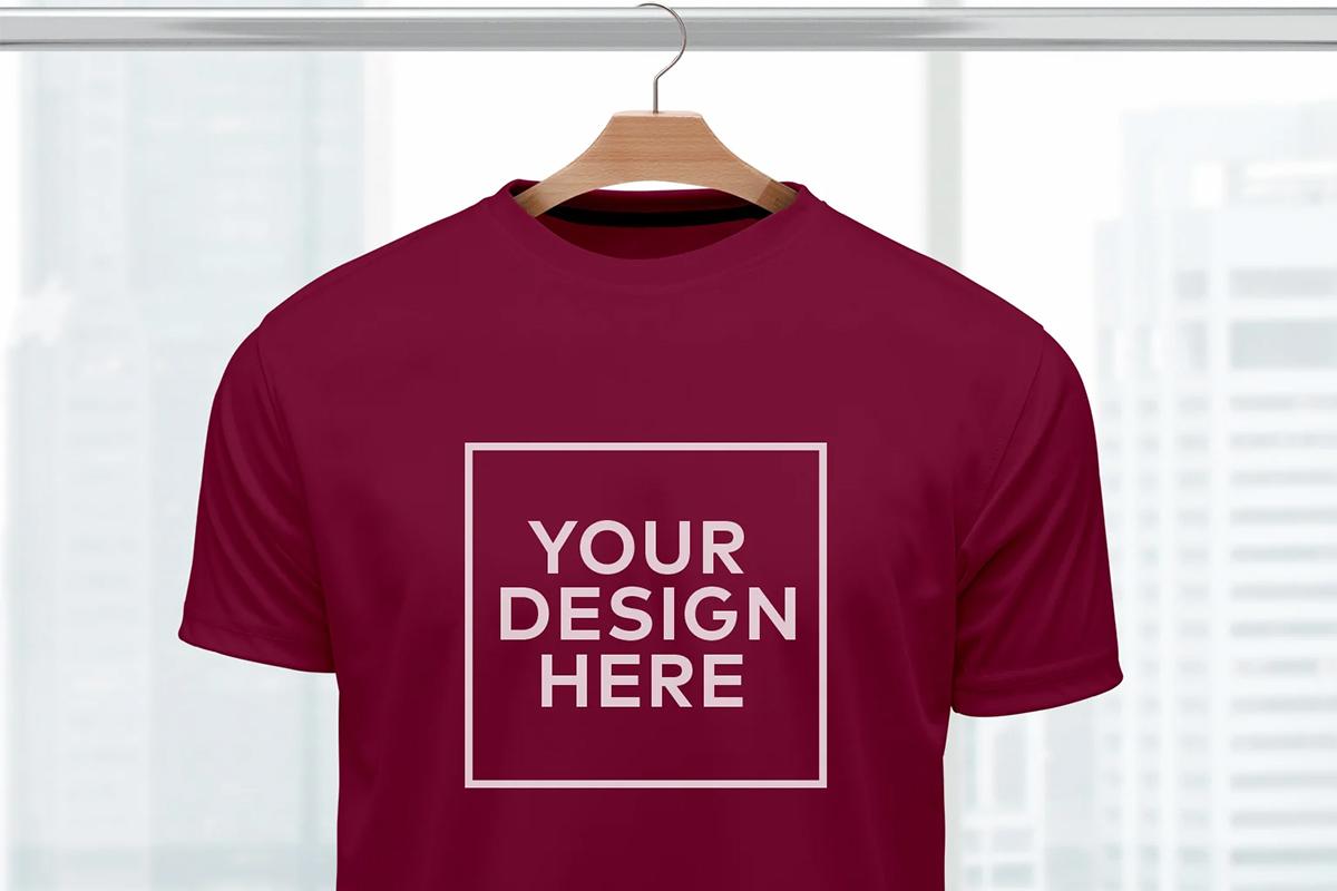 tricou vișiniu cu mesaj