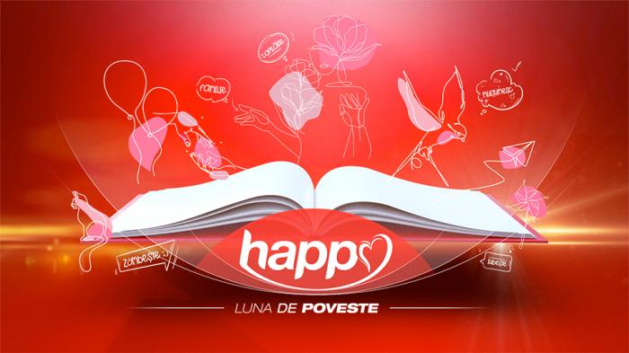 carte de povești deschisă apare pe fundal roșu