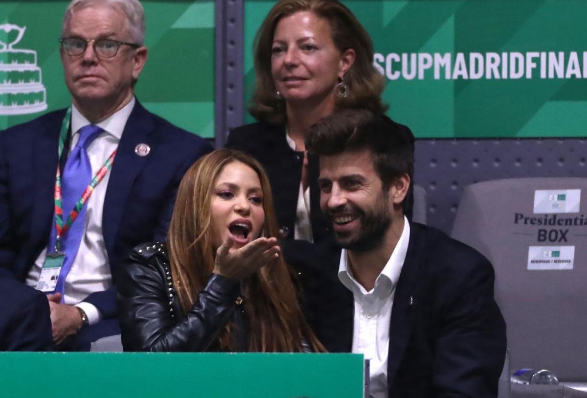 Shakira și Piqué pe stadion