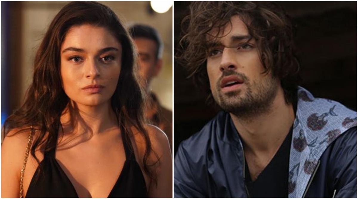 Ayça Ayşin Turan poartă o rochie neagră fără mâneci și Alp Navruz poartă o geacă de blugi