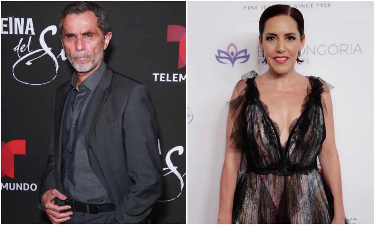 Humberto Zurita poartă un costum închis, iar Stephanie Salas poartă o rochie de gală fără mâneci