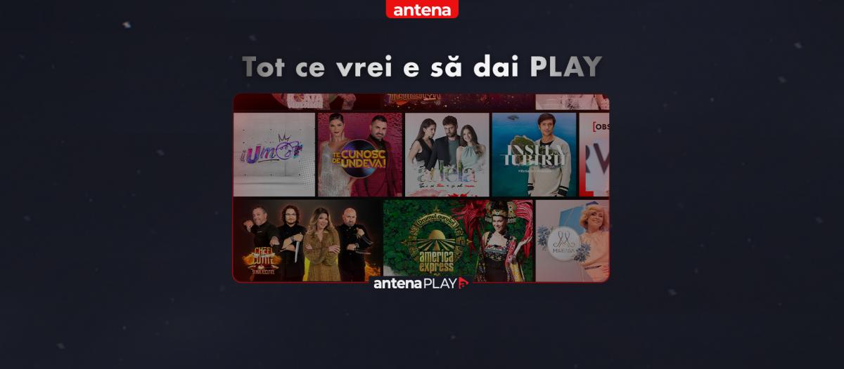 Un colaj de imagini cu filmele, serialele și show-urile din AntenaPLAY