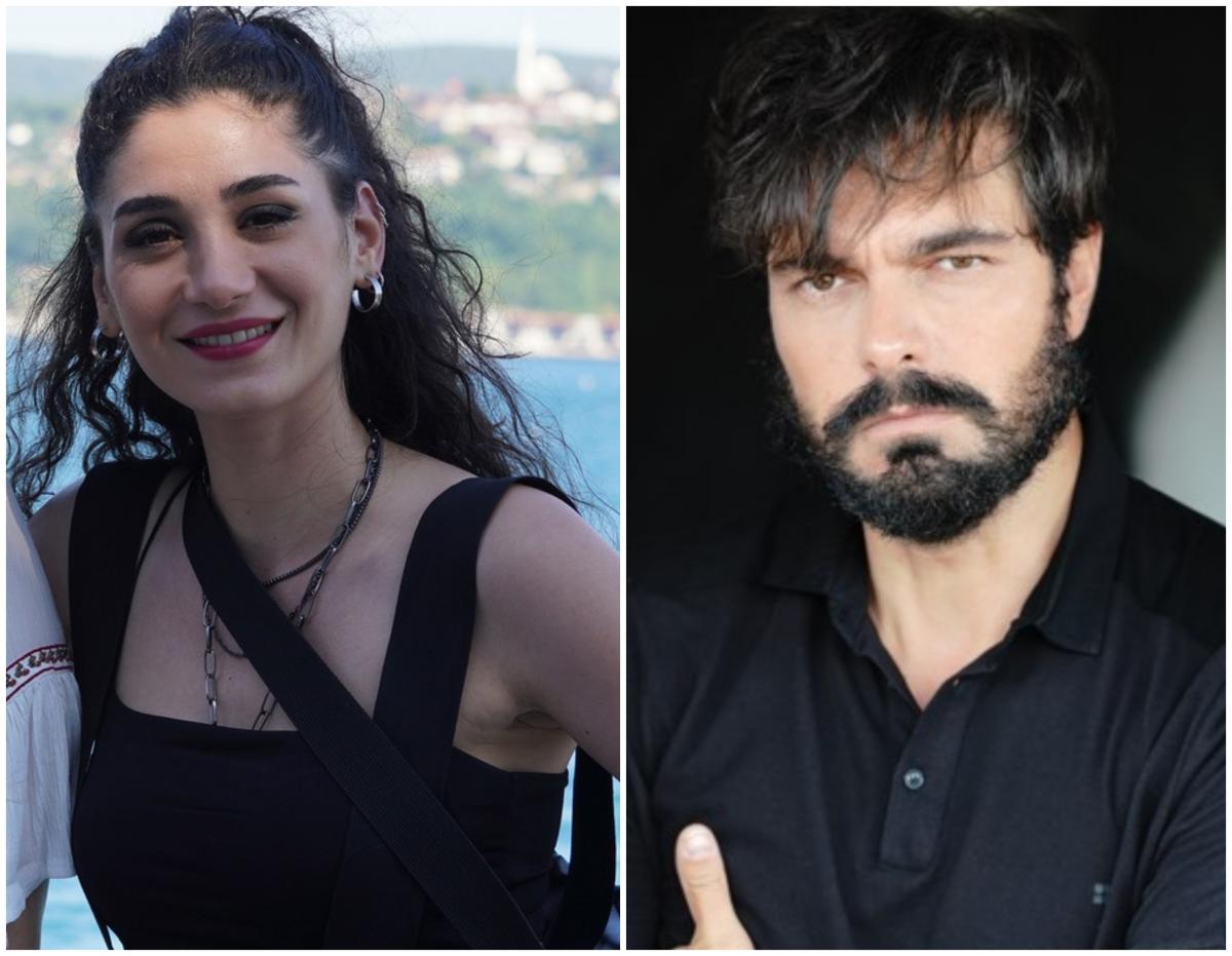 Sitare Akbaș poartă un maiou negru și Halil Ibrahim Ceyhan poartă o cămașă neagră