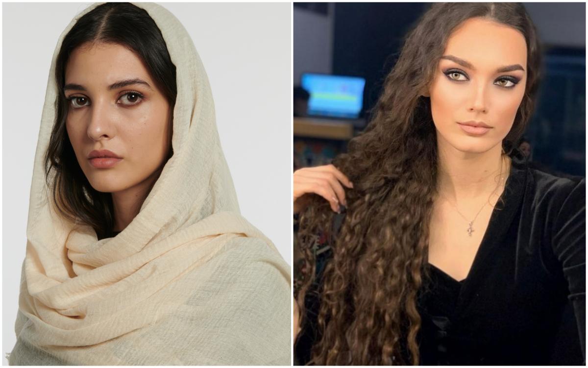 Mahassine Merabet poartă un șal alb și Nanuka poartă o bluză neagră și părul desprins