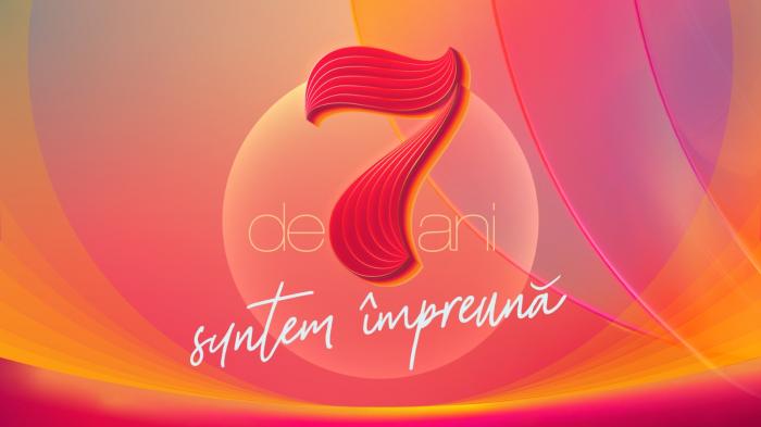 cifra 7 cu roșu pe fundal roșu