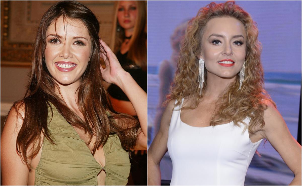 Marlene Favela poartă o rochie verde fără mâneci, are părul lung, desprins și zâmbește, iar Angelique Boyer poartă o rochie albă